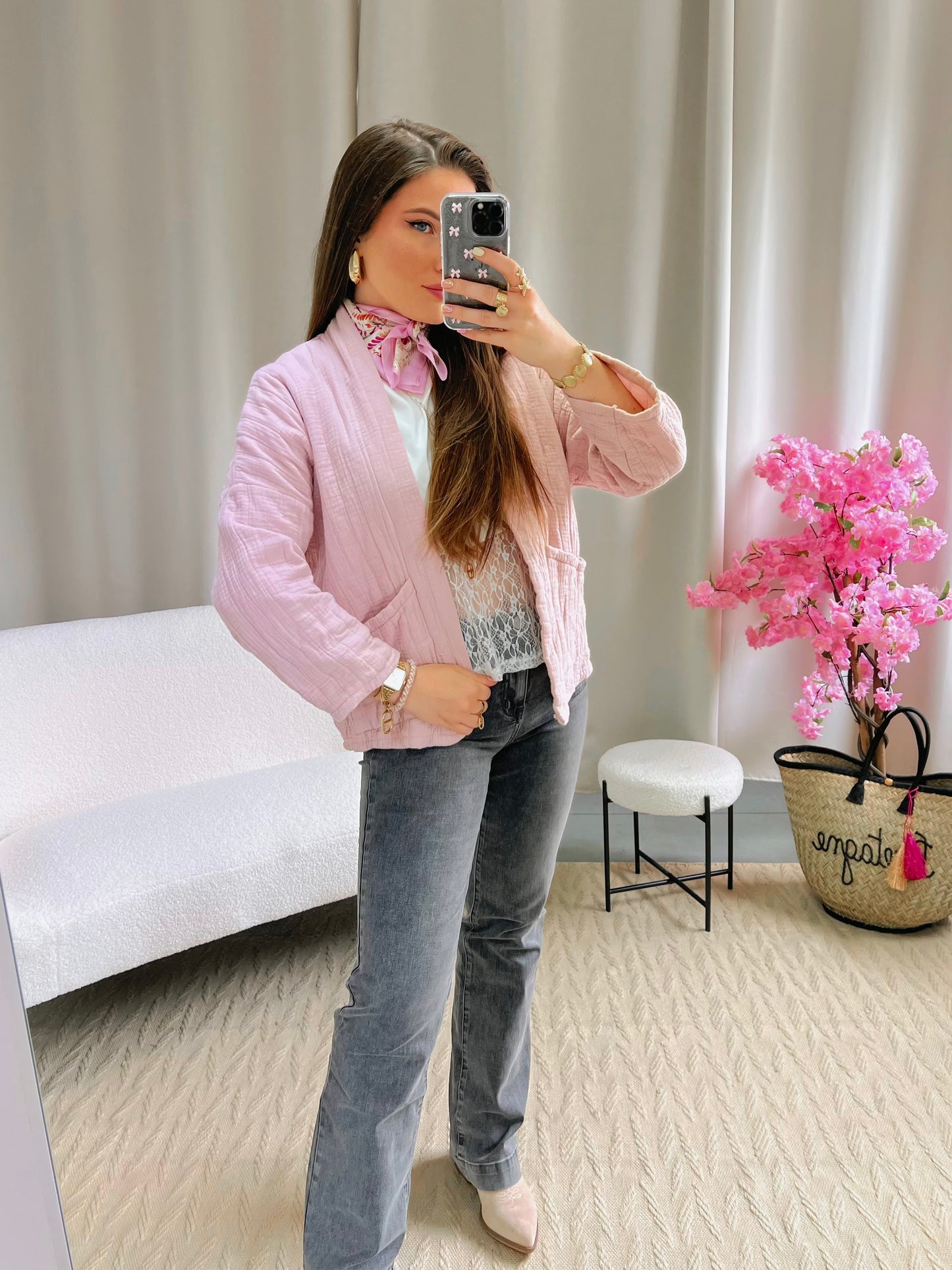 Veste ALBA rose pâle