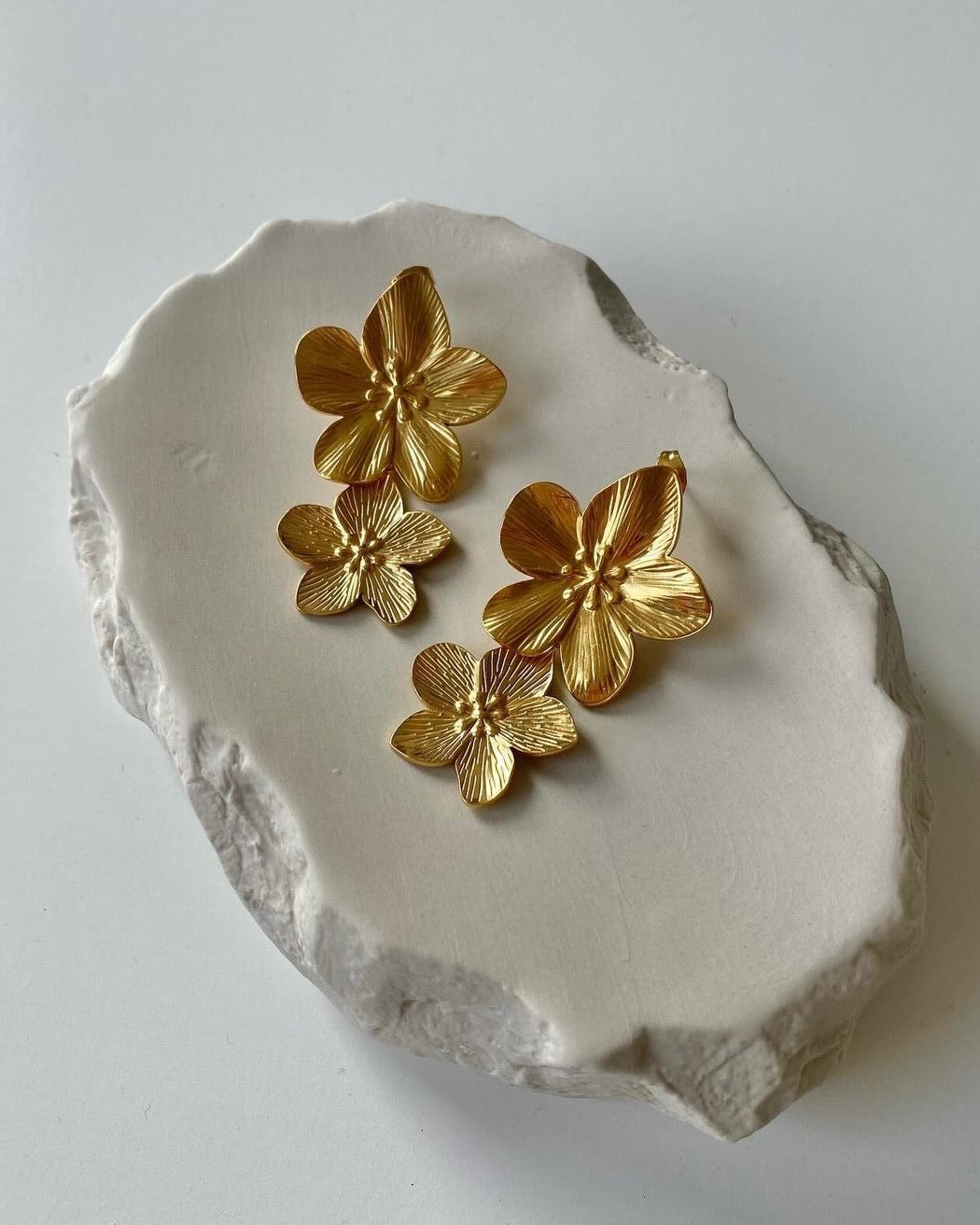 Boucles d'oreilles DOUBLE FLORA