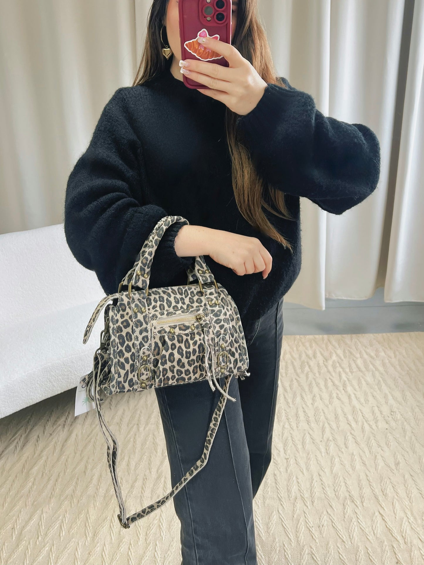 Sac PANAM léopard mat petit modèle