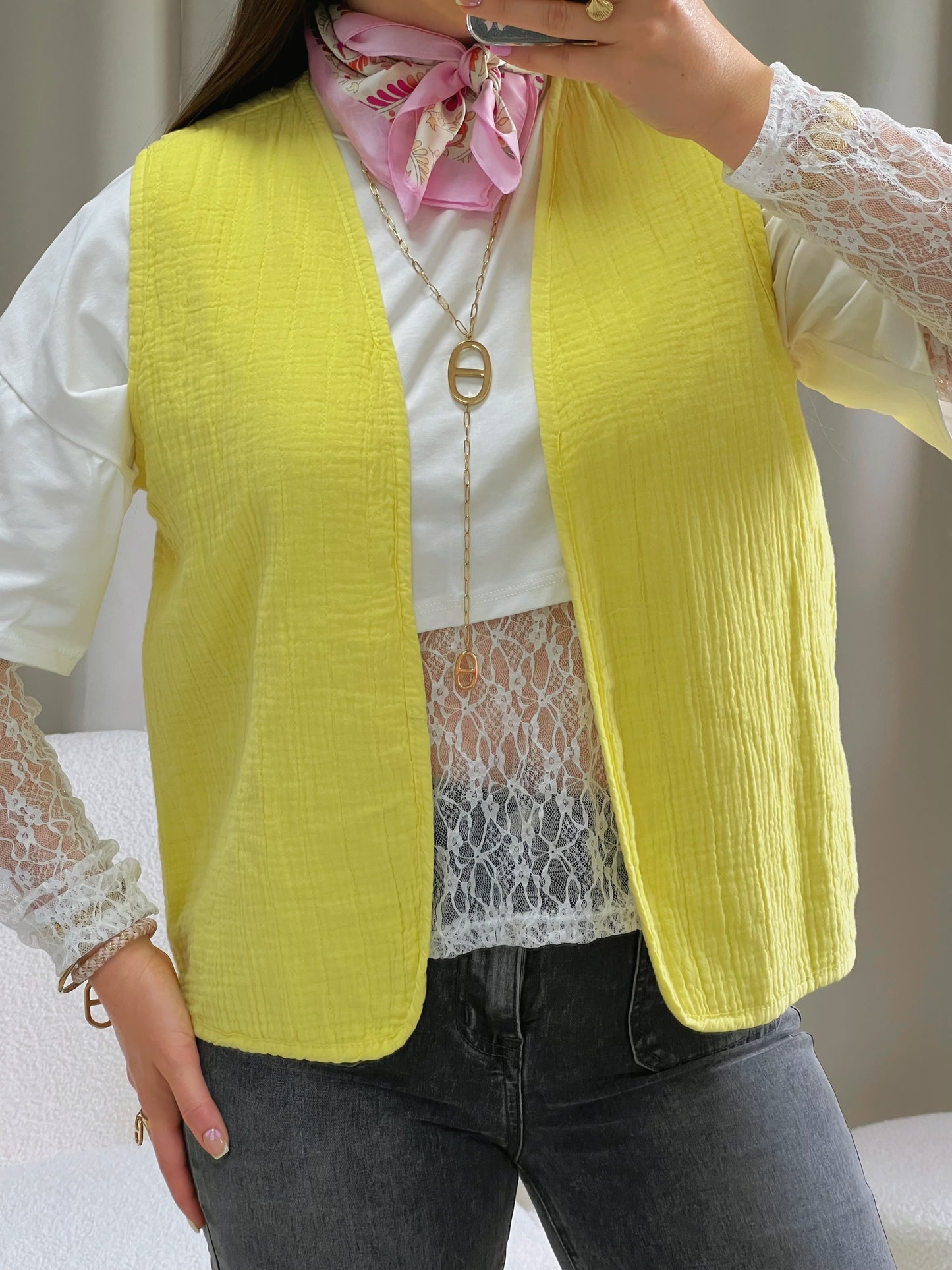 Gilet sans manches ALBA jaune