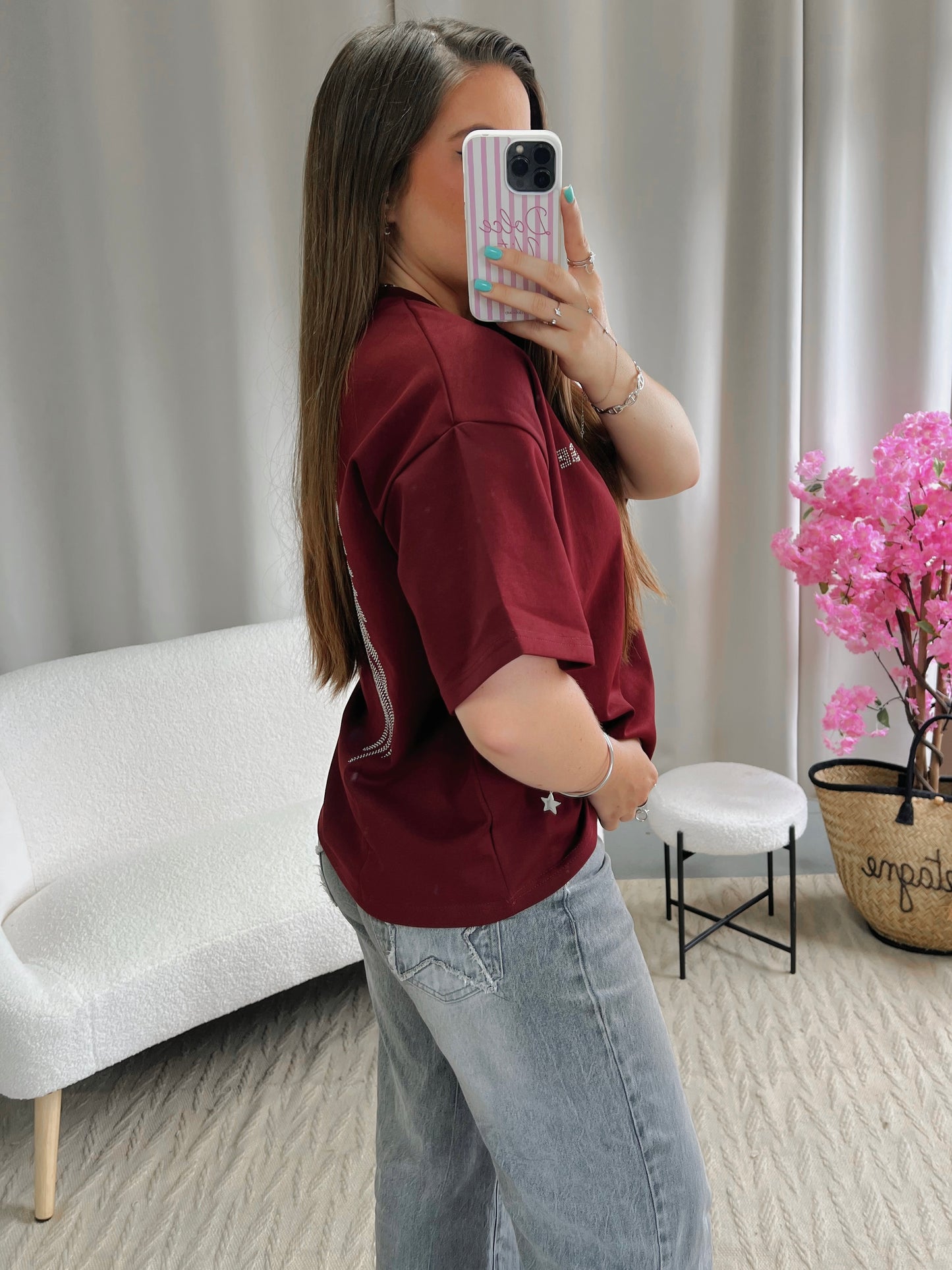 T-shirt ANGEL bordeaux