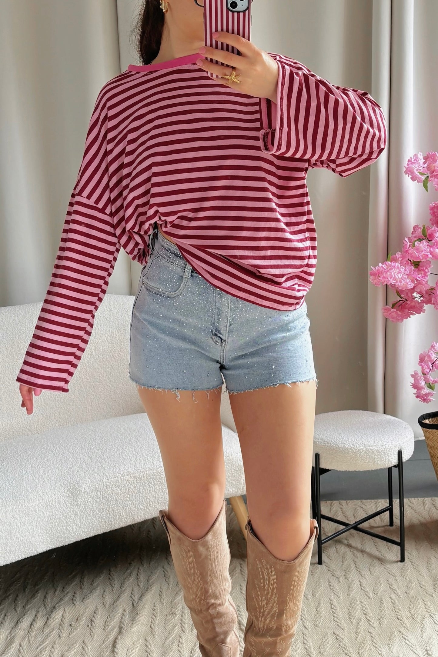 Short PINKY bleu étoiles marine
