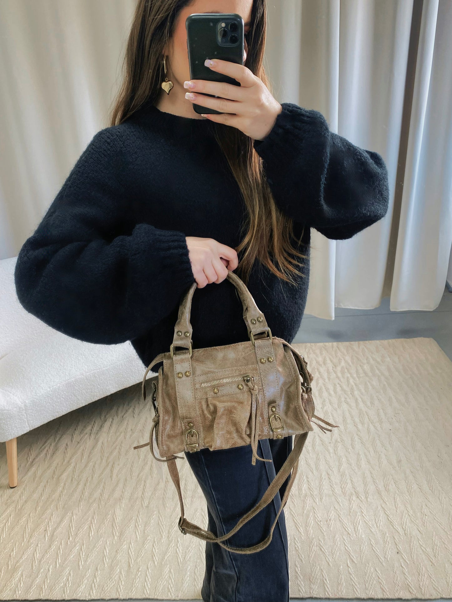 Sac PANAM taupe mat petit modèle