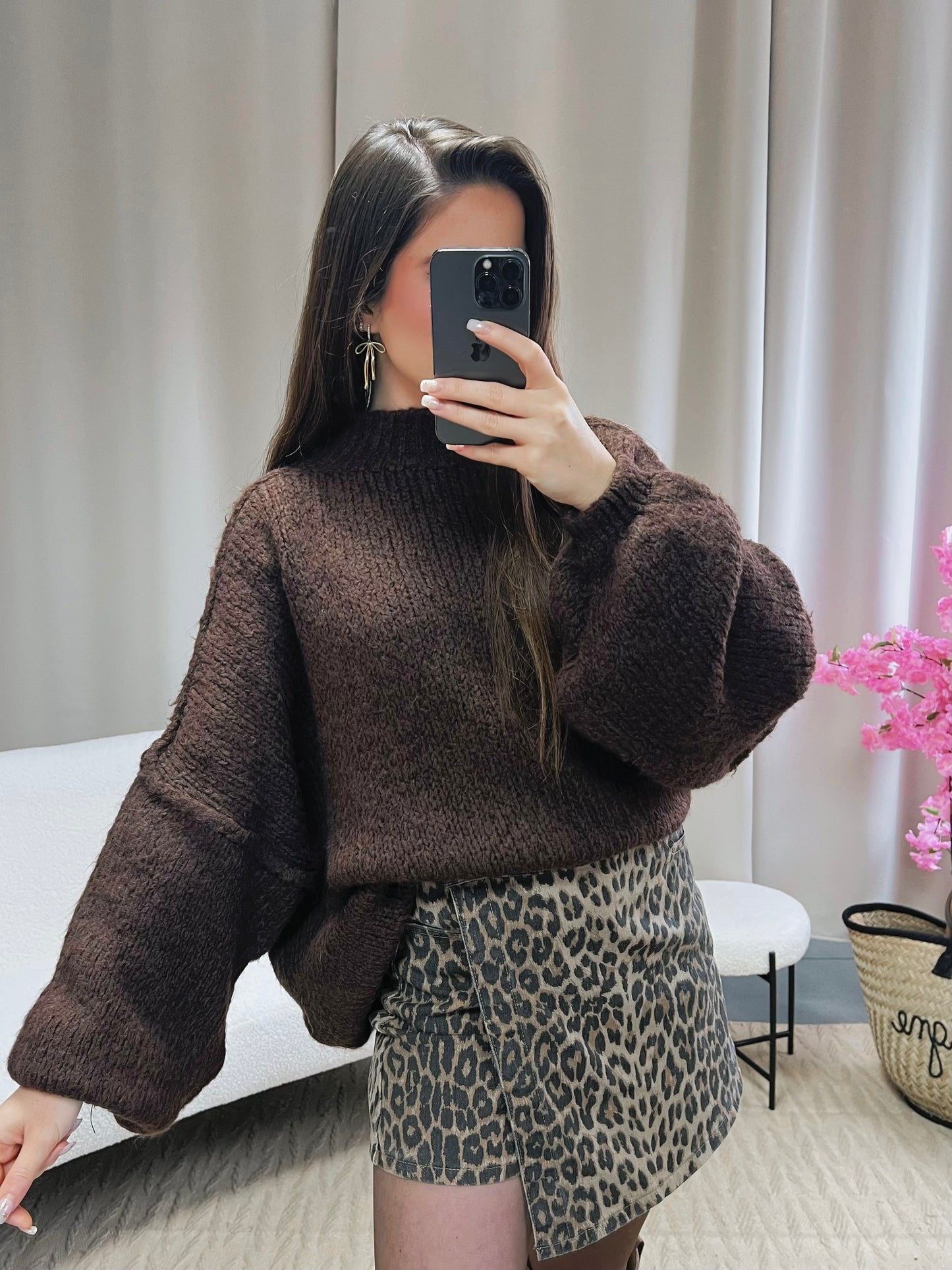 Pull FALLON chocolat