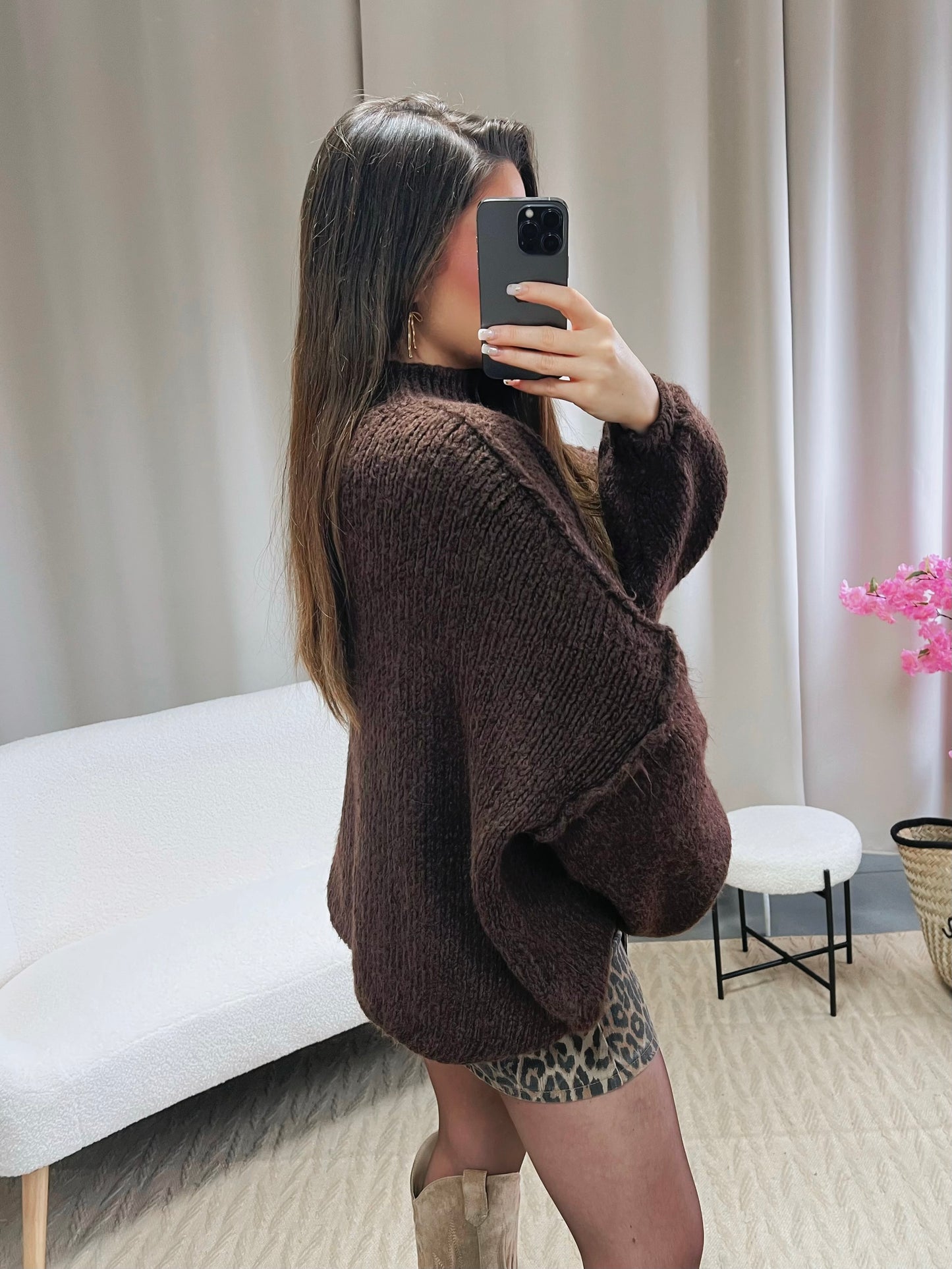 Pull FALLON chocolat