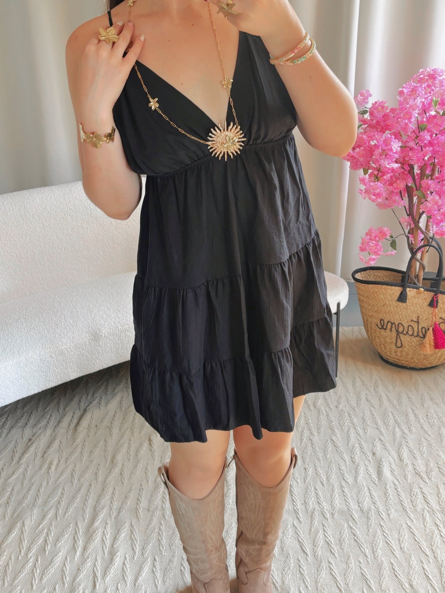 Robe SOLEIL courte noire