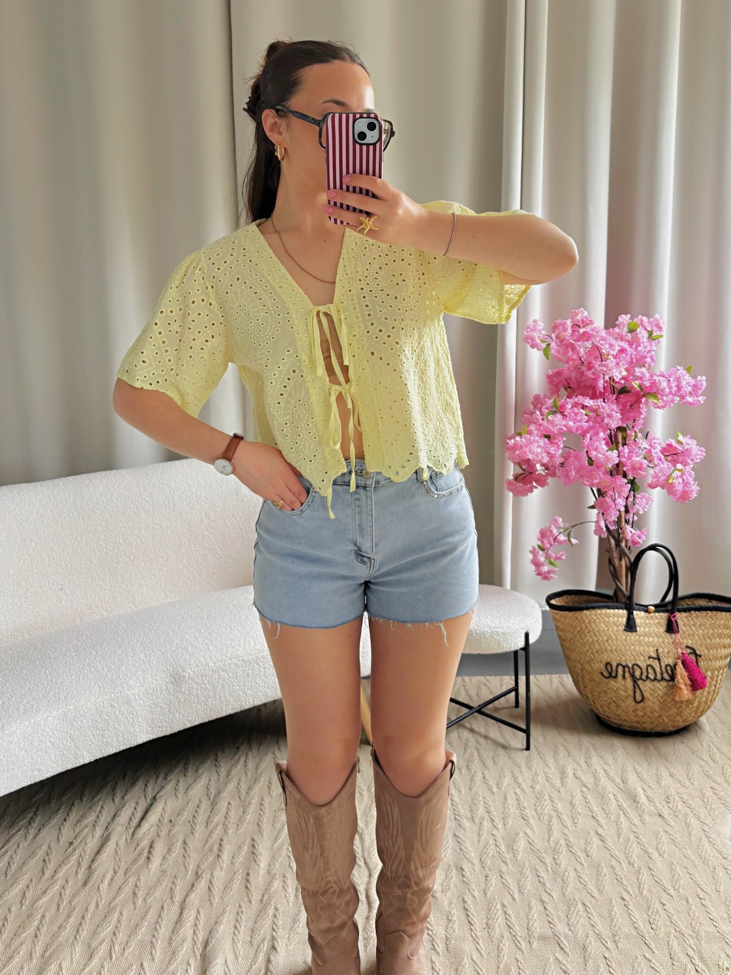 Top LOLA jaune