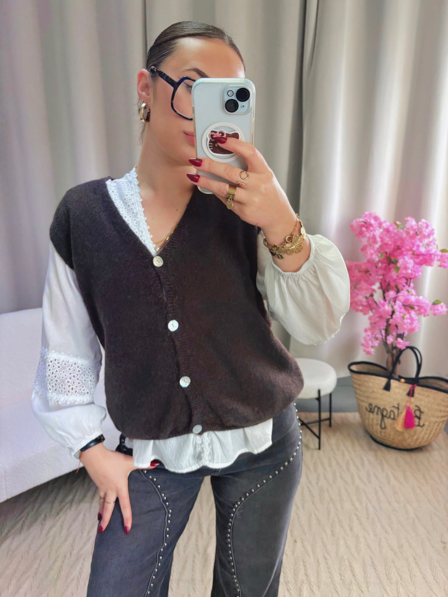 Gilet ELIA chocolat