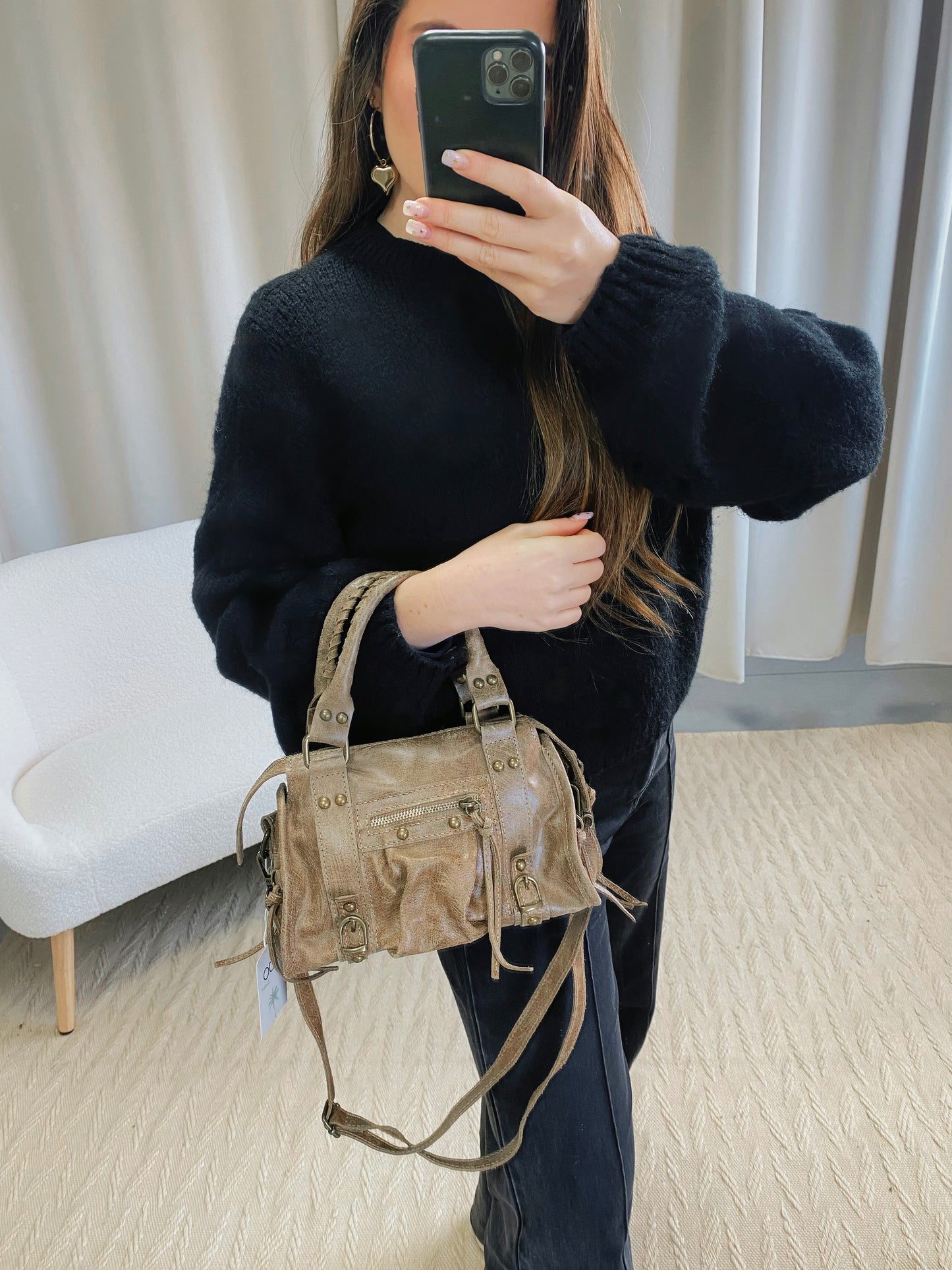 Sac PANAM taupe mat petit modèle