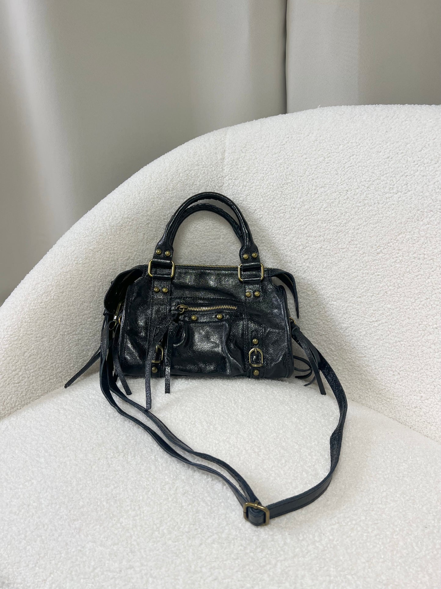 Sac PANAM noir irisé petit modèle