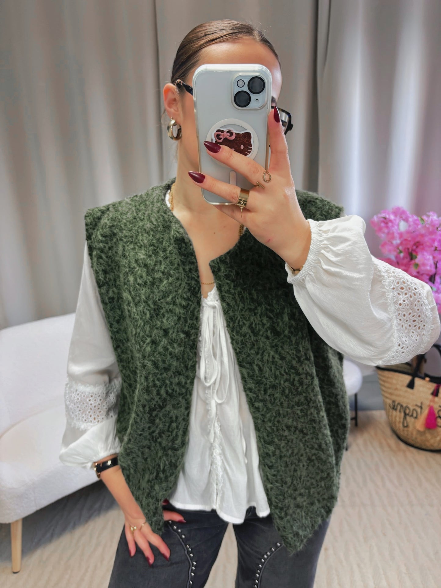 Veste ROMY kaki foncé