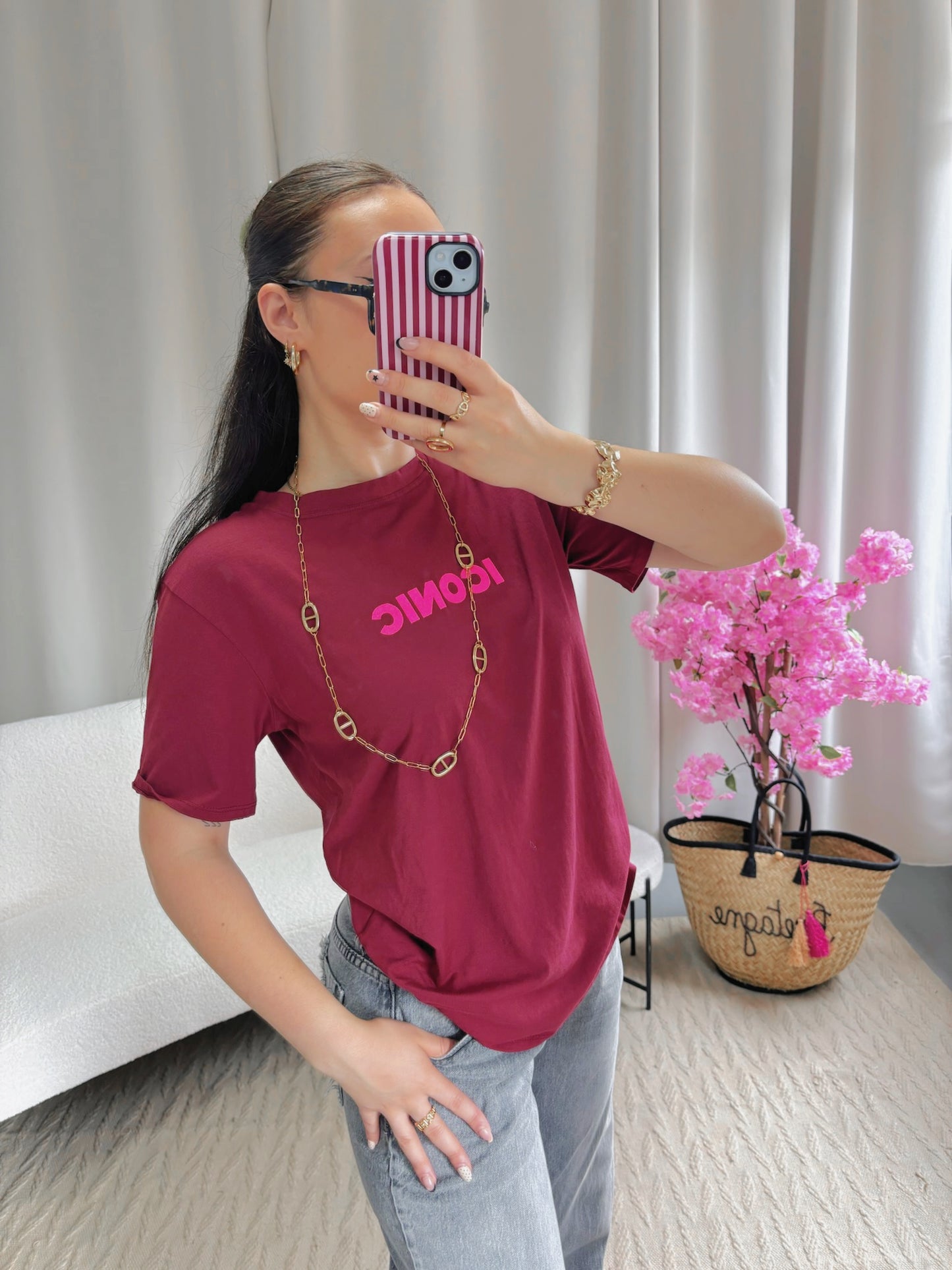 T-shirt ICONIC bordeaux