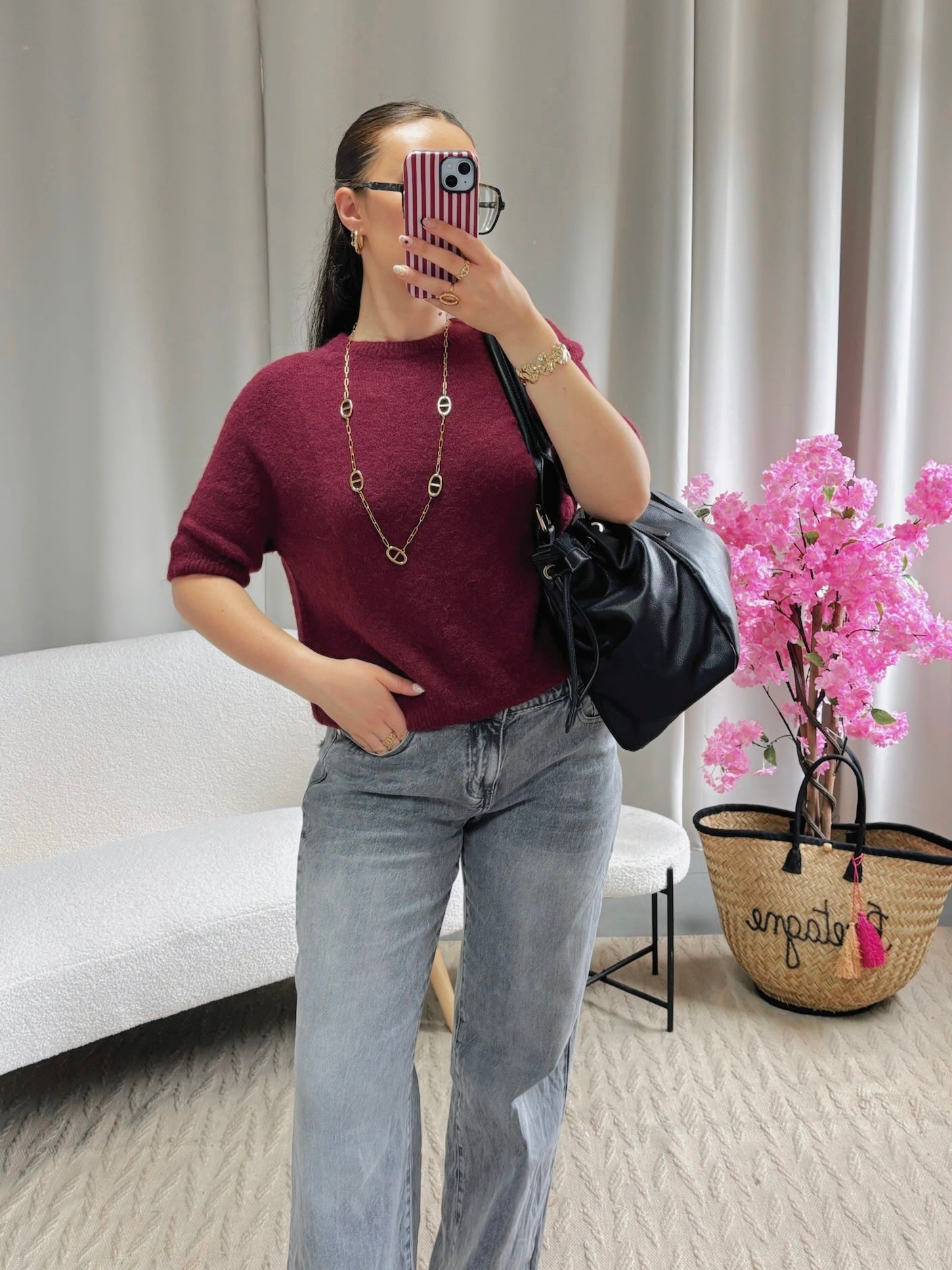 Pull MAËLYS bordeaux