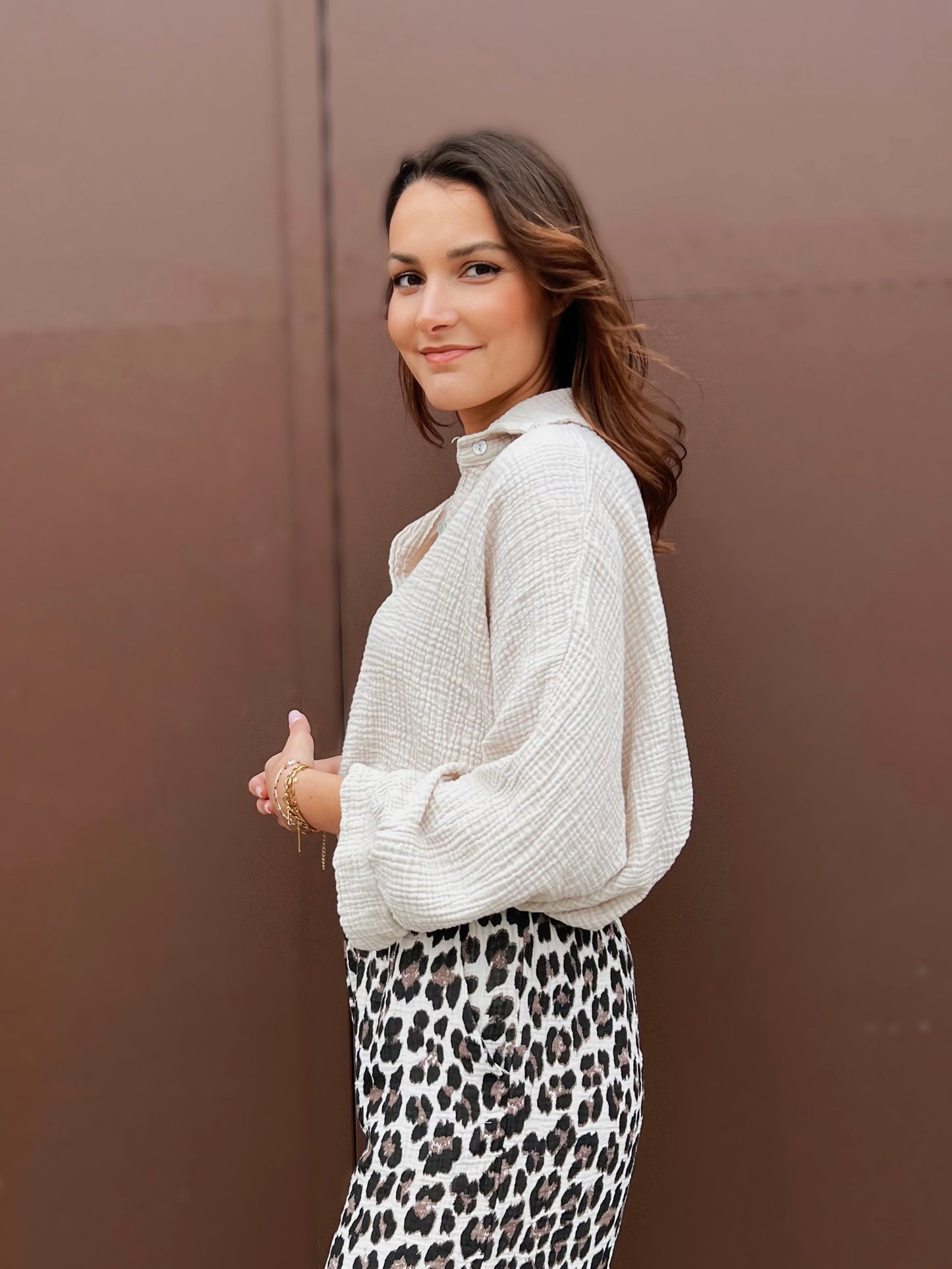 Chemise beige LINA