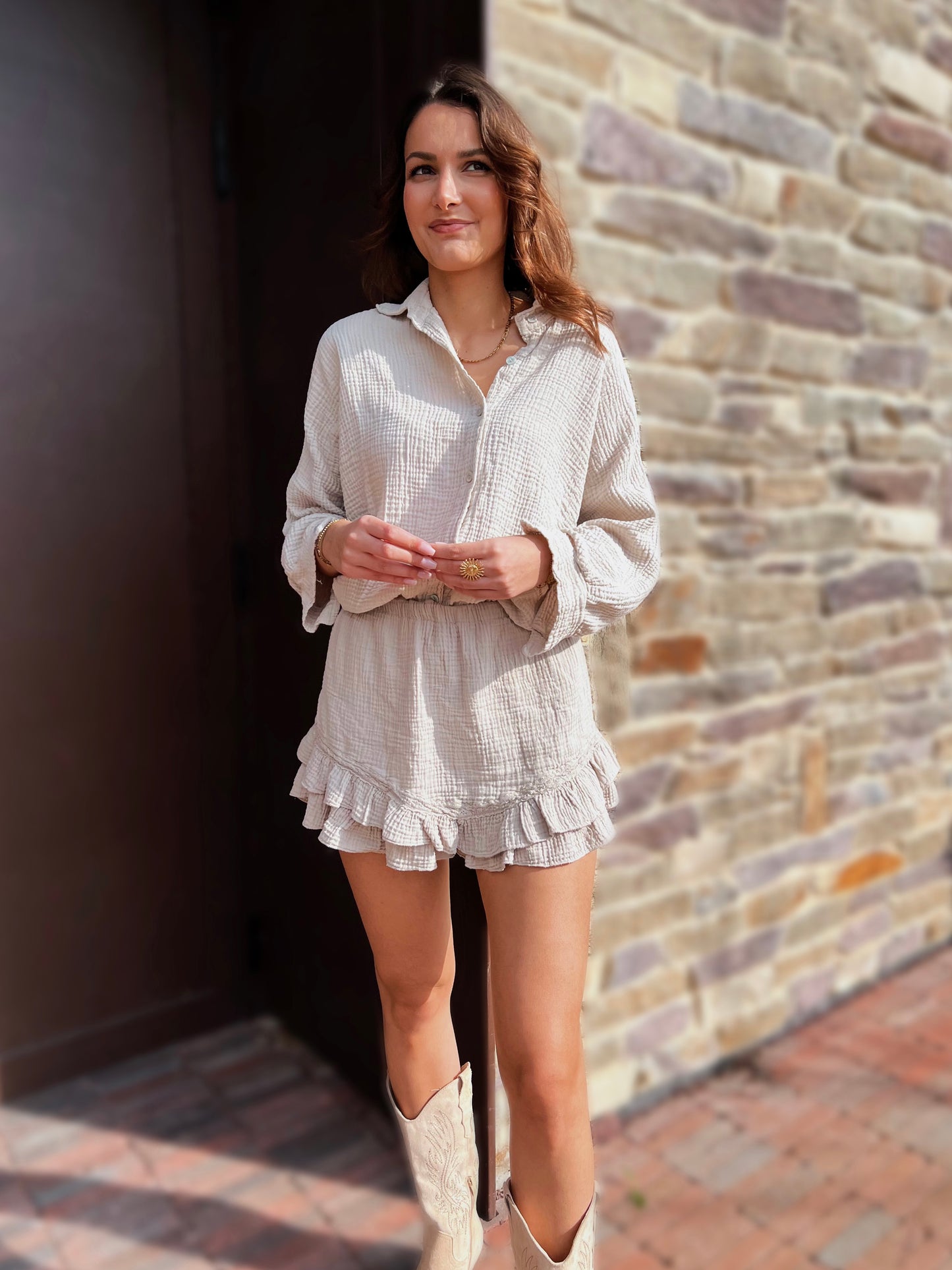 Chemise beige LINA