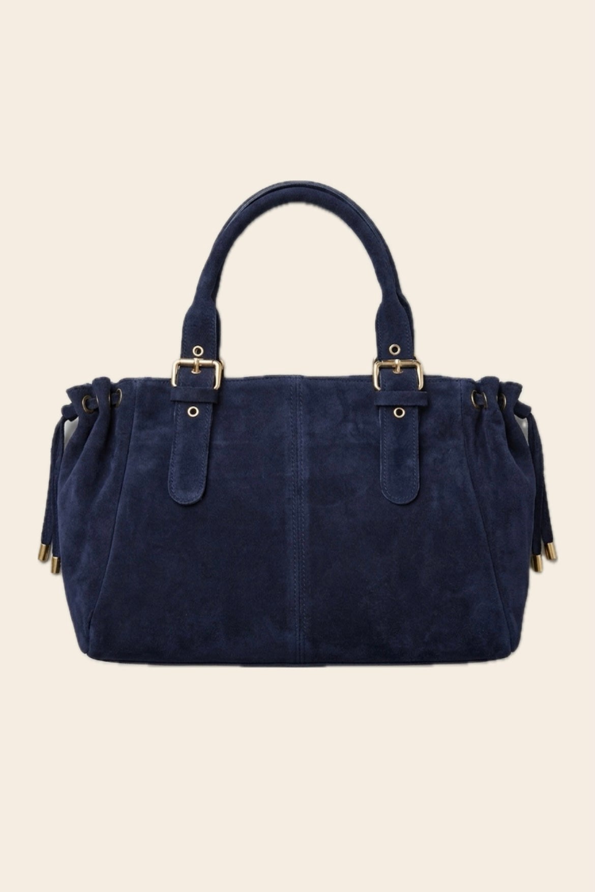 Sac GEREL bleu marine en daim grand modèle
