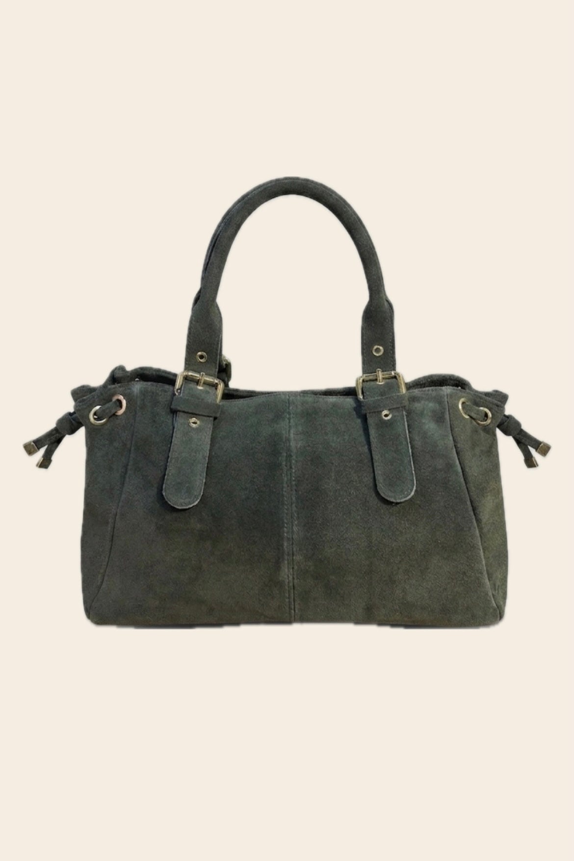 Sac GEREL kaki en daim grand modèle