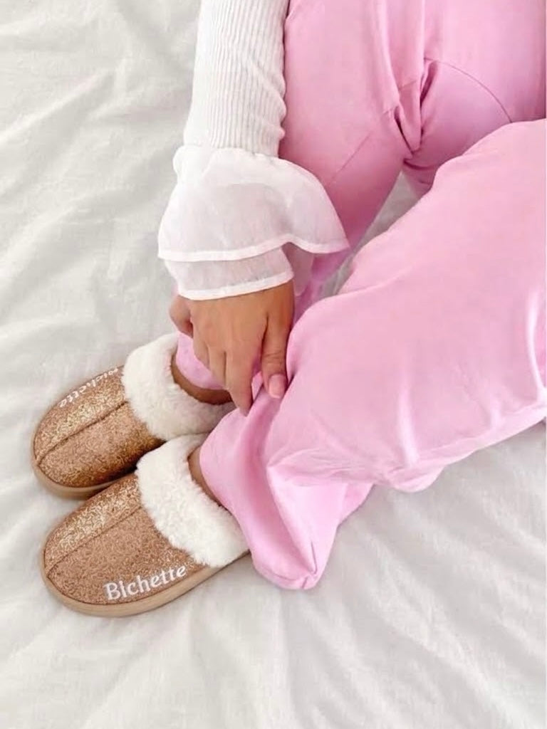 Chaussons à paillettes Bichette