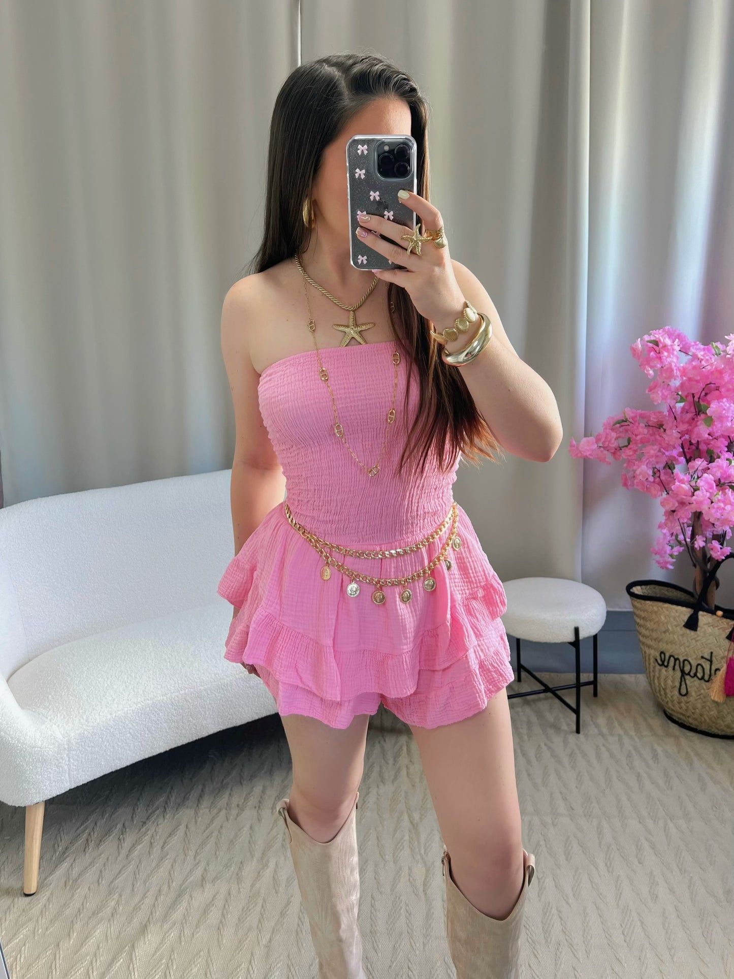 Combi short VITA rose