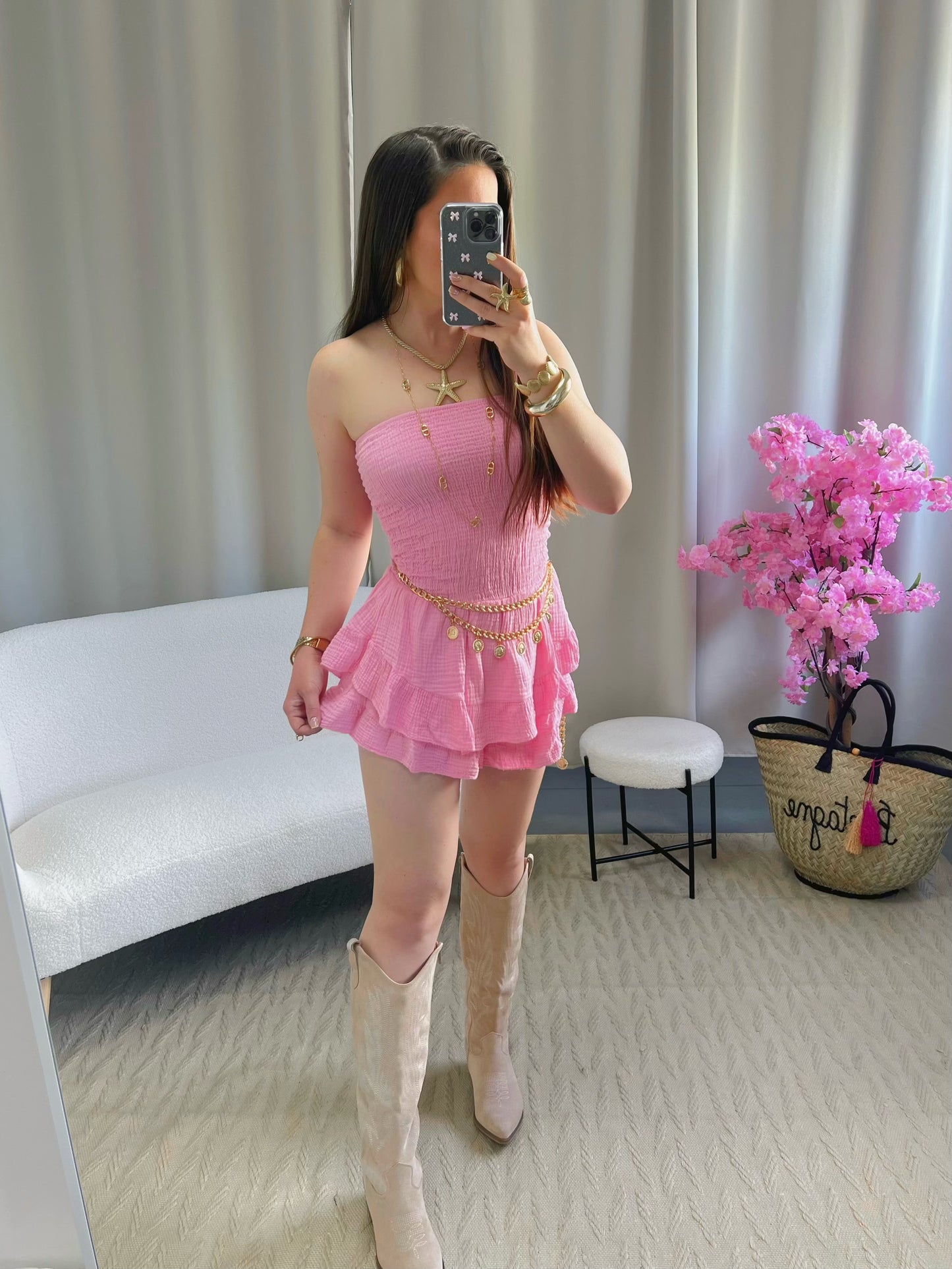 Combi short VITA rose