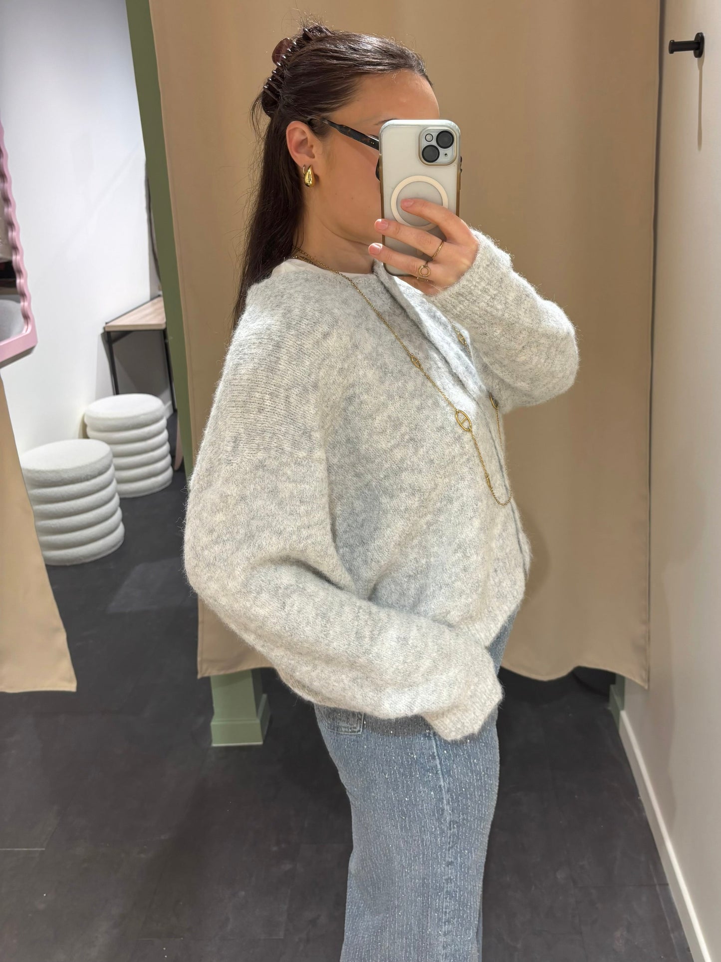 Cardigan COZY gris clair