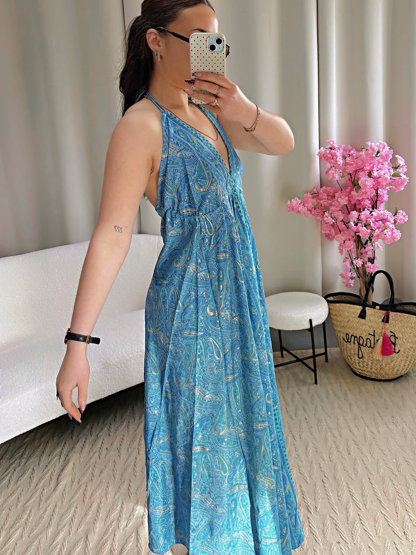 Robe BOHÈME turquoise