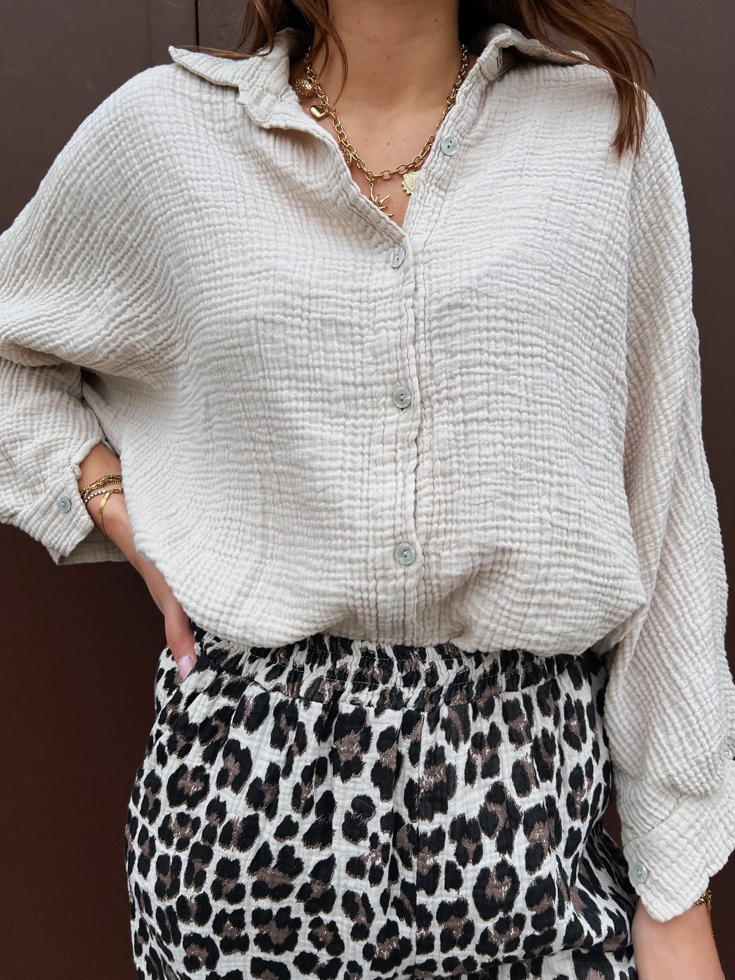 Chemise beige LINA