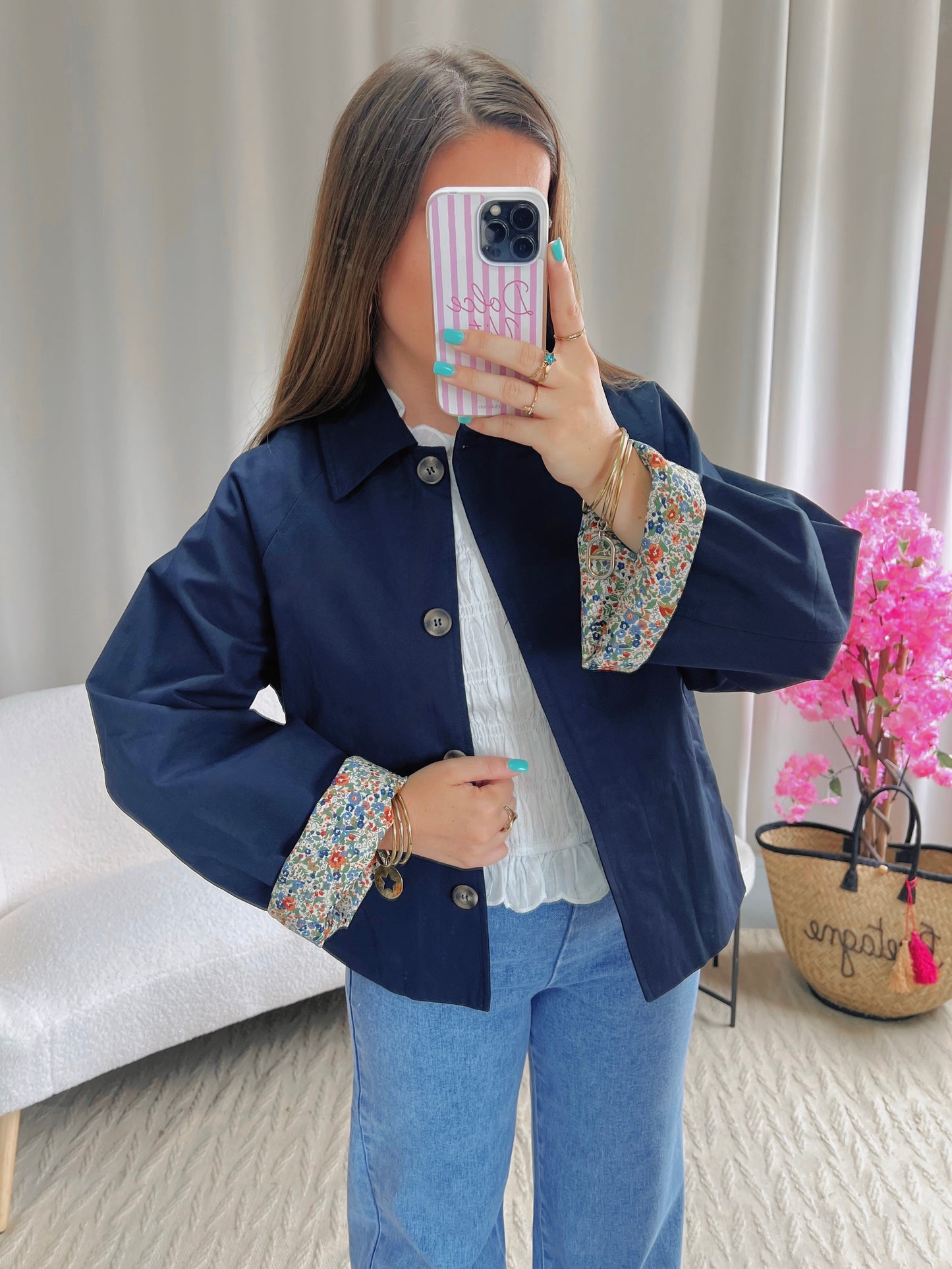Trench JOSÉPHINE bleu marine