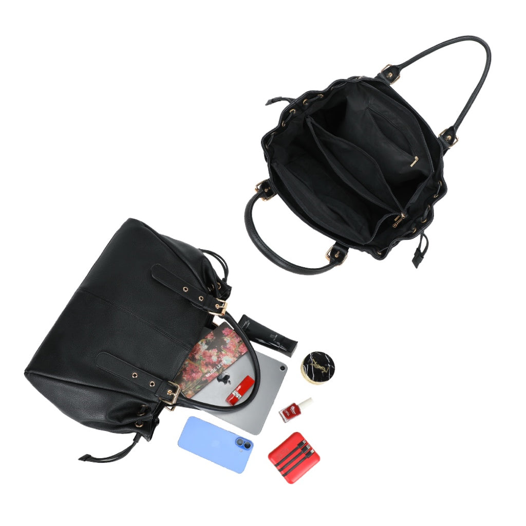 Sac STUD noir grainé synthétique