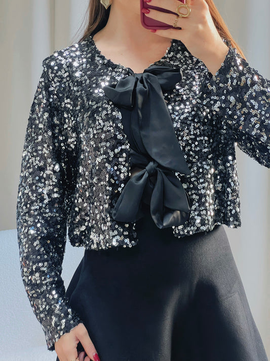 Top STARS noir argent