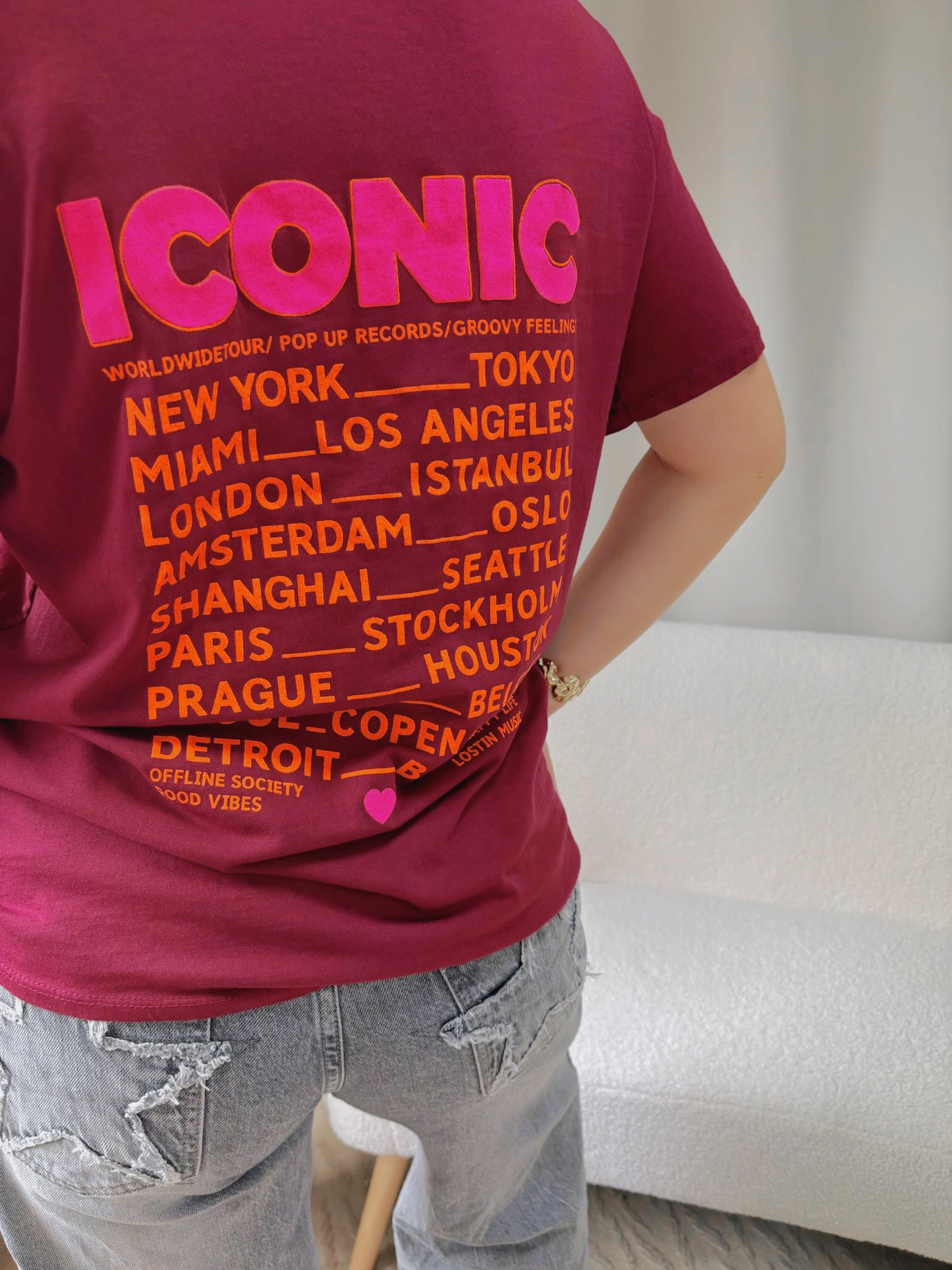 T-shirt ICONIC bordeaux