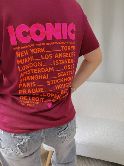 T-shirt ICONIC bordeaux