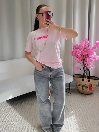 T-shirt ICONIC rose clair