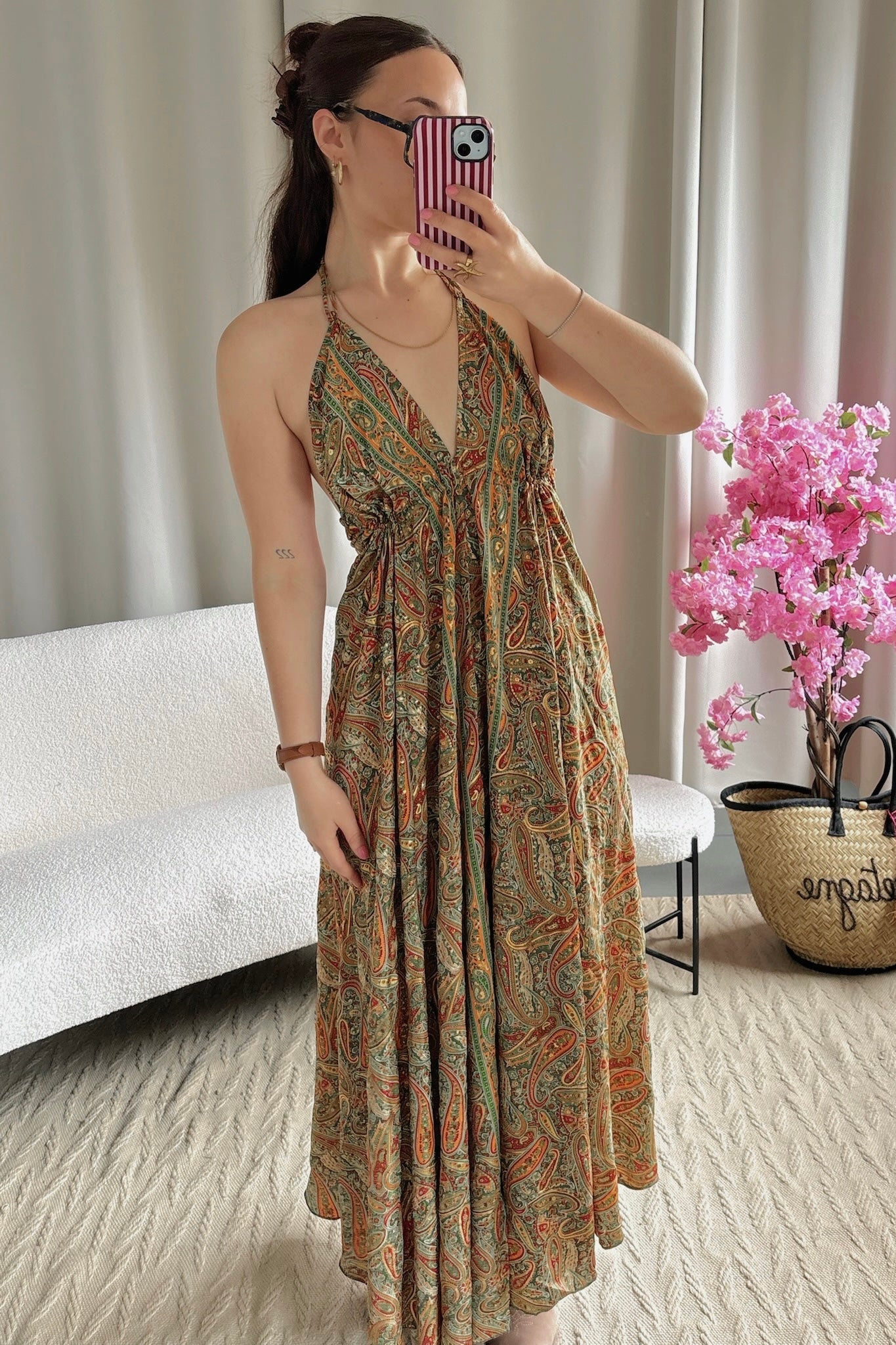 Robe BOHÈME vert kaki