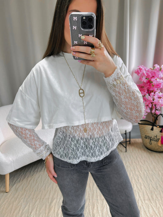 Top TELLI blanc