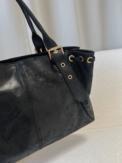 Sac GEREL noir brossé grand modèle