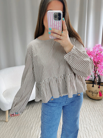 Blouse CHARLOTTE marron