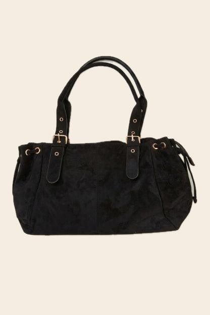 Sac BOSTON noir en suédine