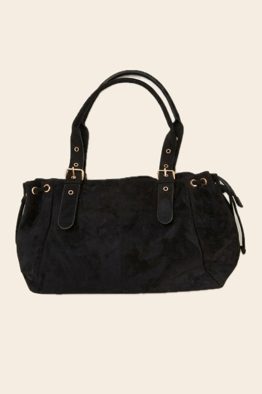 Sac BOSTON noir en suédine