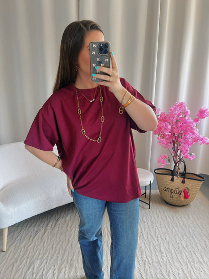 T-shirt CŒUR bordeaux