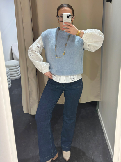 Pull LIVIA bleu ciel
