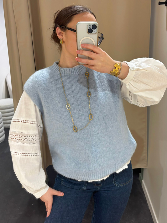 Pull LIVIA bleu ciel