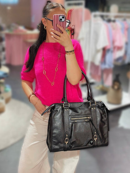 Sac MONACO noir irisé synthétique