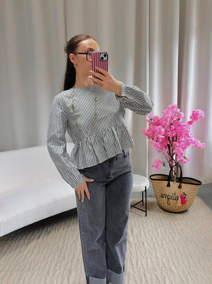 Blouse CHARLOTTE bleu marine