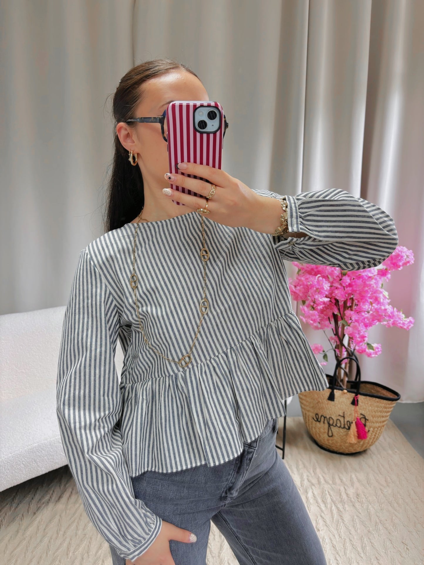 Blouse CHARLOTTE bleu marine