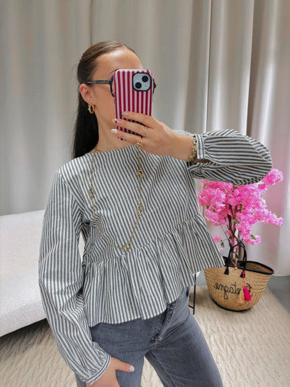 Blouse CHARLOTTE bleu marine