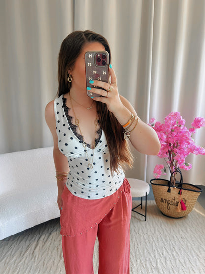 Top ALESSIA blanc cassé