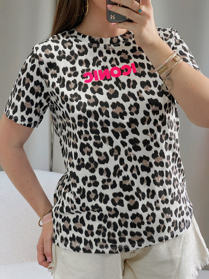 T-shirt ICONIC léopard