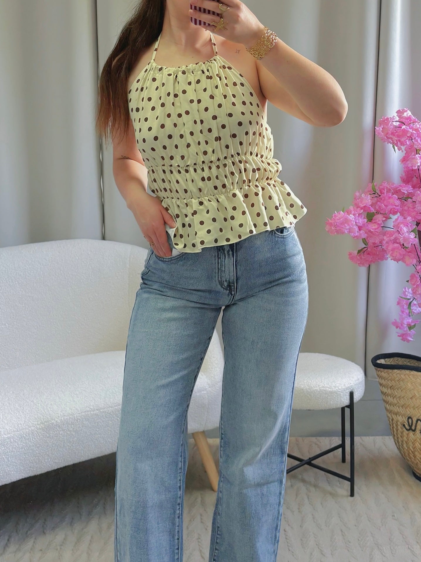 Top ZIA jaune pale