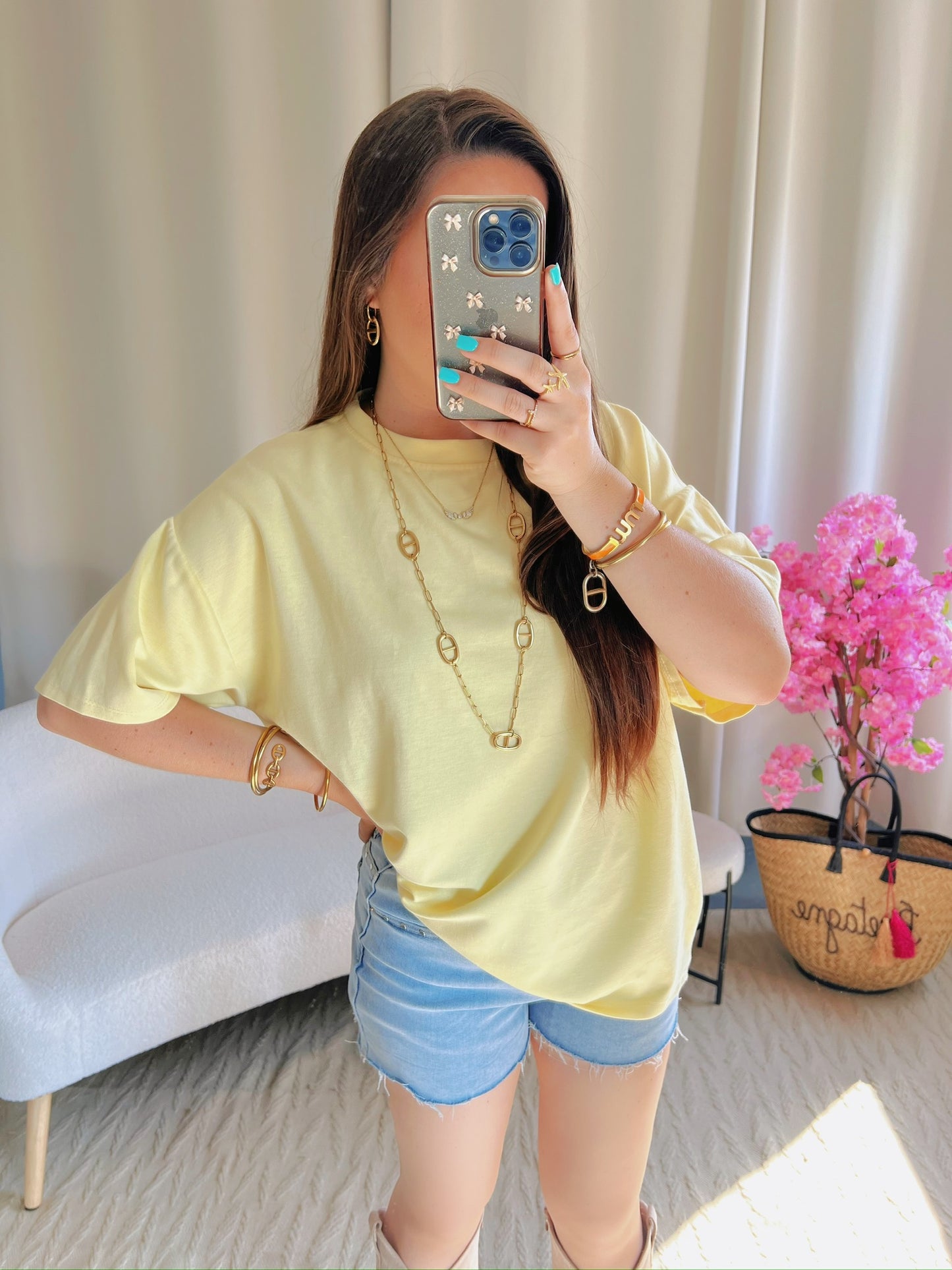 T-shirt CŒUR jaune